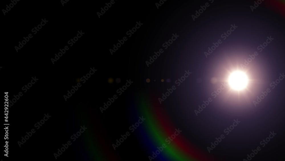 Bright flash of light with rainbow halo animation for logos. 4k UHD realistic glow on black background Bright flash of light with rainbow halo animation for logos. 4k UHD realistic glow on black background