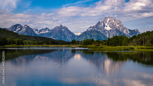 Grand Tetons at Oxbow Bend © Fred