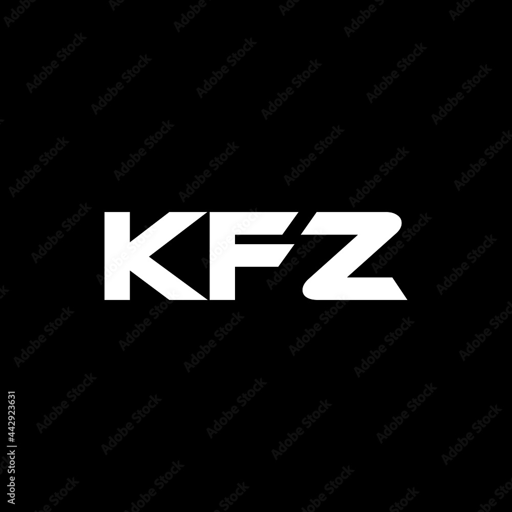 KFZ letter logo design with black background in illustrator, vector logo modern alphabet font overlap style. calligraphy designs for logo, Poster, Invitation, etc. KFZ letter logo design with black background in illustrator, vector logo modern alphabet font overlap style. calligraphy designs for logo, Poster, Invitation, etc.