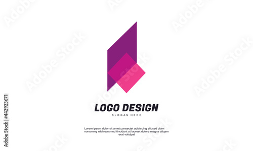 stock vector creative connection corporate elegant logo business abstract with colorful