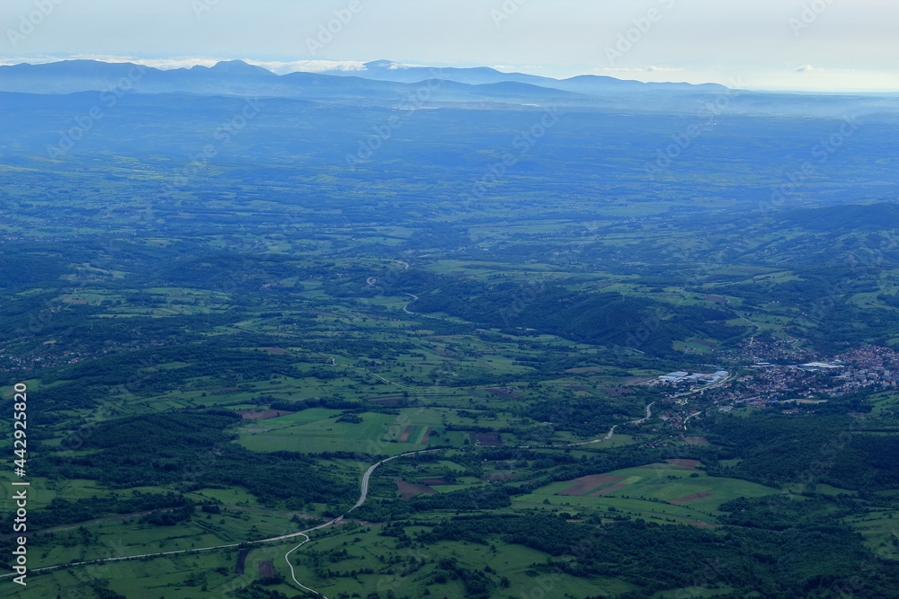 Fototapeta premium Serbian landscape in the morning