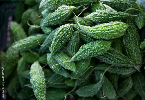 A pile of  bitter gourd photo