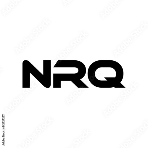 NRQ letter logo design with white background in illustrator, vector logo modern alphabet font overlap style. calligraphy designs for logo, Poster, Invitation, etc.
