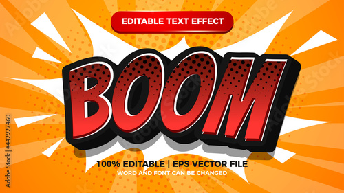 oops comic editable text style effect illustrator. vector design template with halftone background