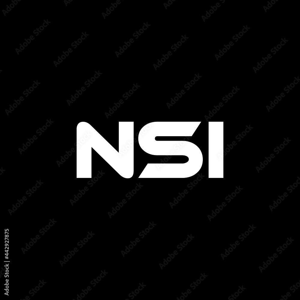NSI letter logo design with black background in illustrator, vector logo modern alphabet font overlap style. calligraphy designs for logo, Poster, Invitation, etc. NSI letter logo design with black background in illustrator, vector logo modern alphabet font overlap style. calligraphy designs for logo, Poster, Invitation, etc.