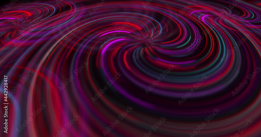 Spiral of moving red and blue glowing neon lines Spiral of moving red and blue glowing neon lines