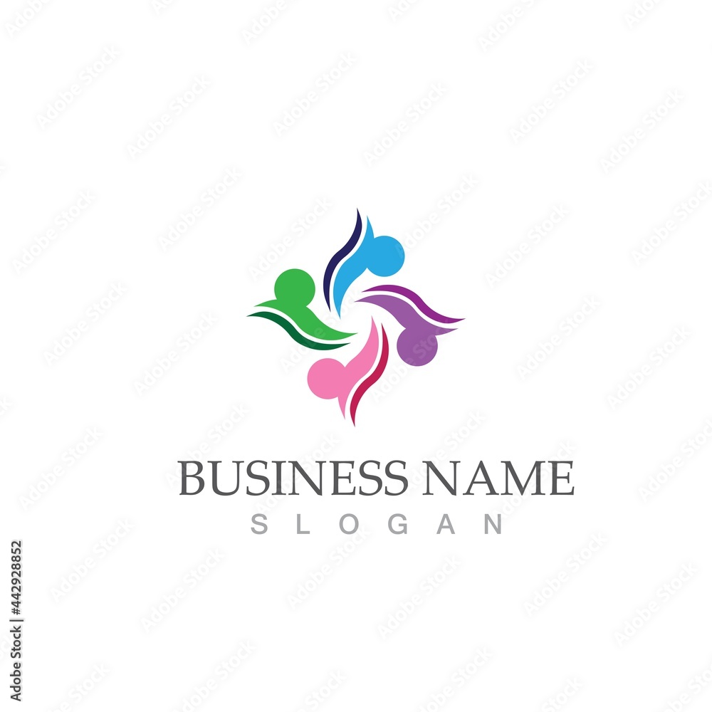 Community, network and social icon Community, network and social icon
