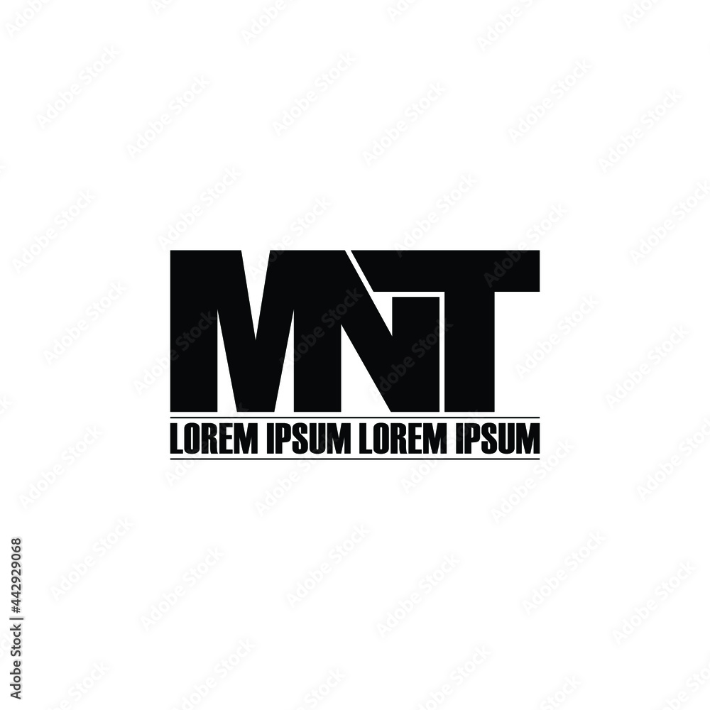 Fototapeta premium MNT letter monogram logo design vector