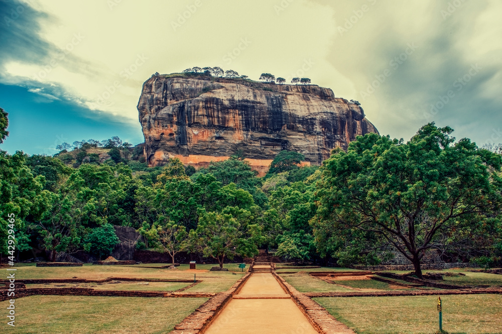 Sigiriya or The Lion Rock fortress in Sri Lanka