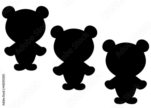 Toy big bears. Vector image.