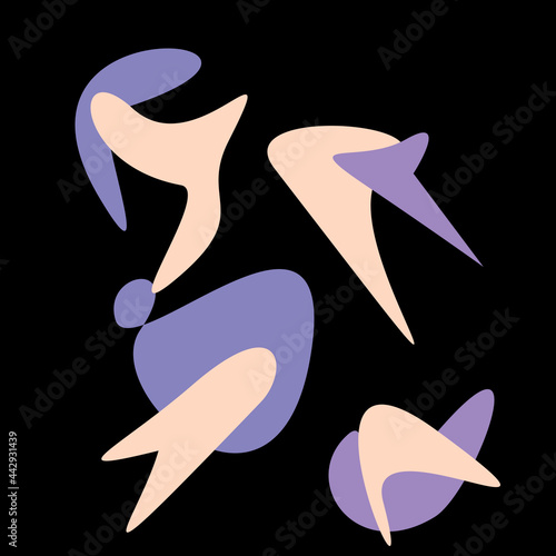 different figure  logo on vector