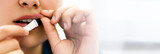 Woman Chewing Wet Moist Nicotine Product