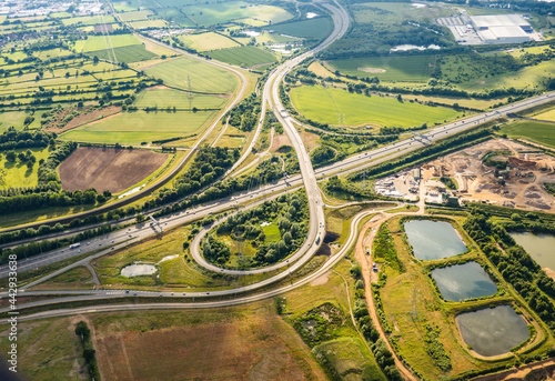 Junction 24 A on the M1 from the air