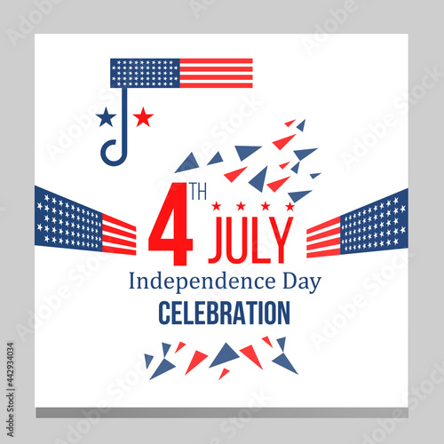 4th july independence day celebration vector design