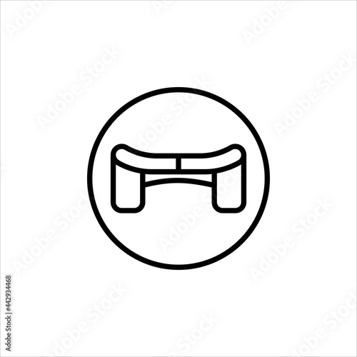 Icon Of The Line Is An Electric Scooter Hoverboard In A Simple Style. Vector sign in a simple style isolated on a white background. Original size 64x64 pixels.
