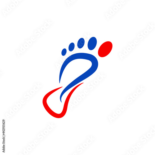 foot care icon logo design template vector