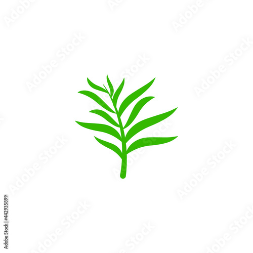 leaf branch logo icon design template vector