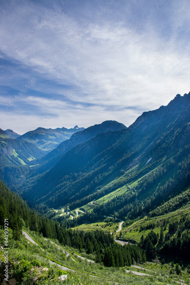 Alpin scenery near Silvretta-Hochalpenstraße