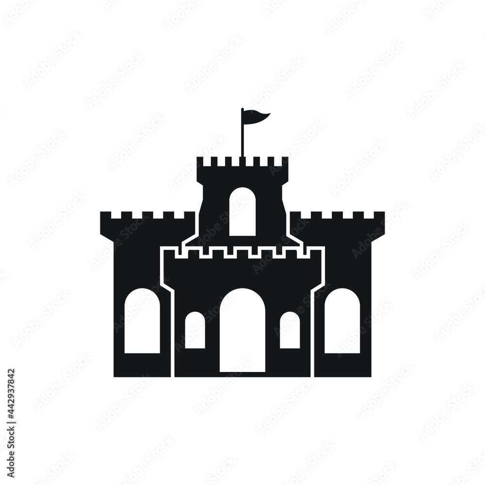 fortress logo icon design template vector