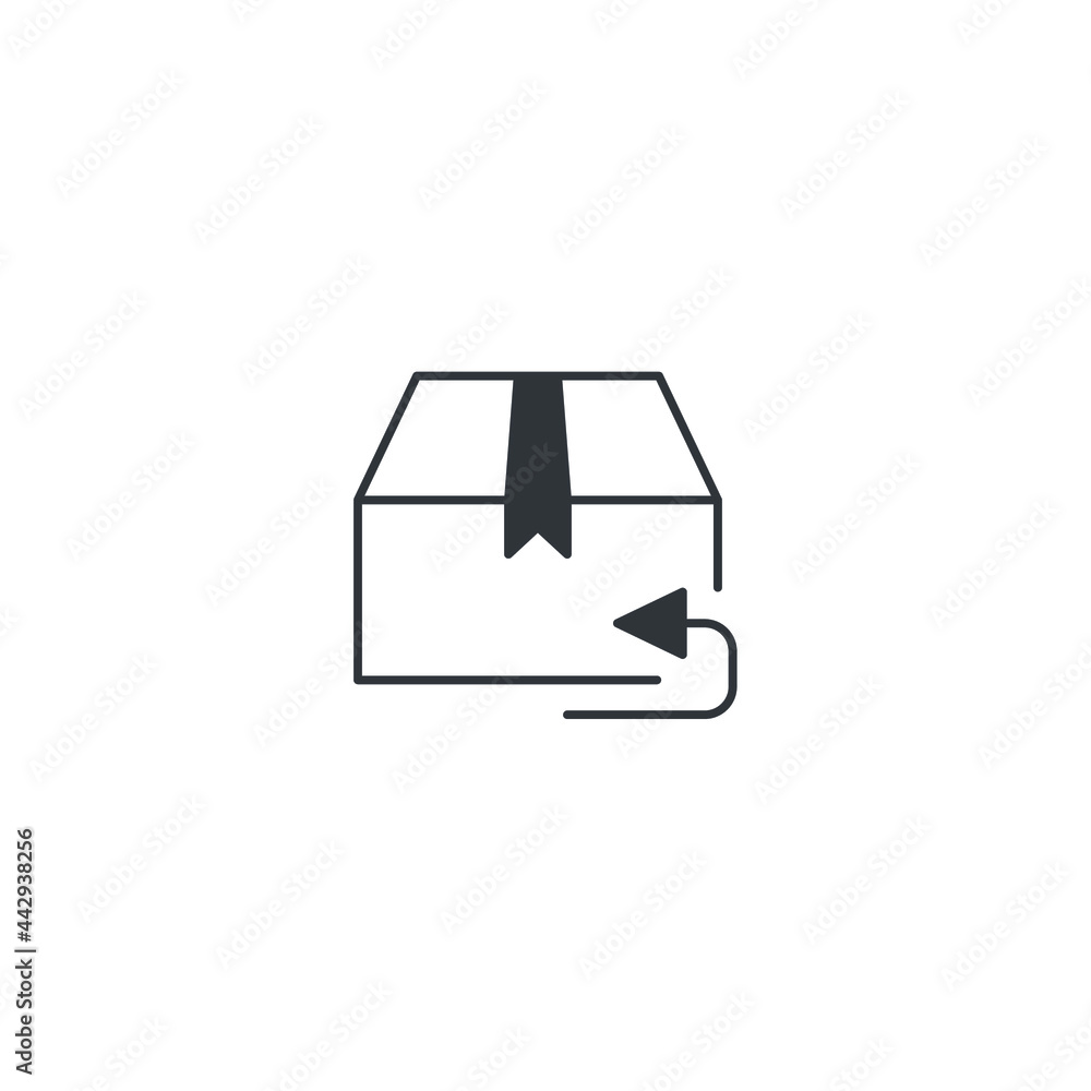 isolated box sign icon, vector illustration isolated box sign icon, vector illustration