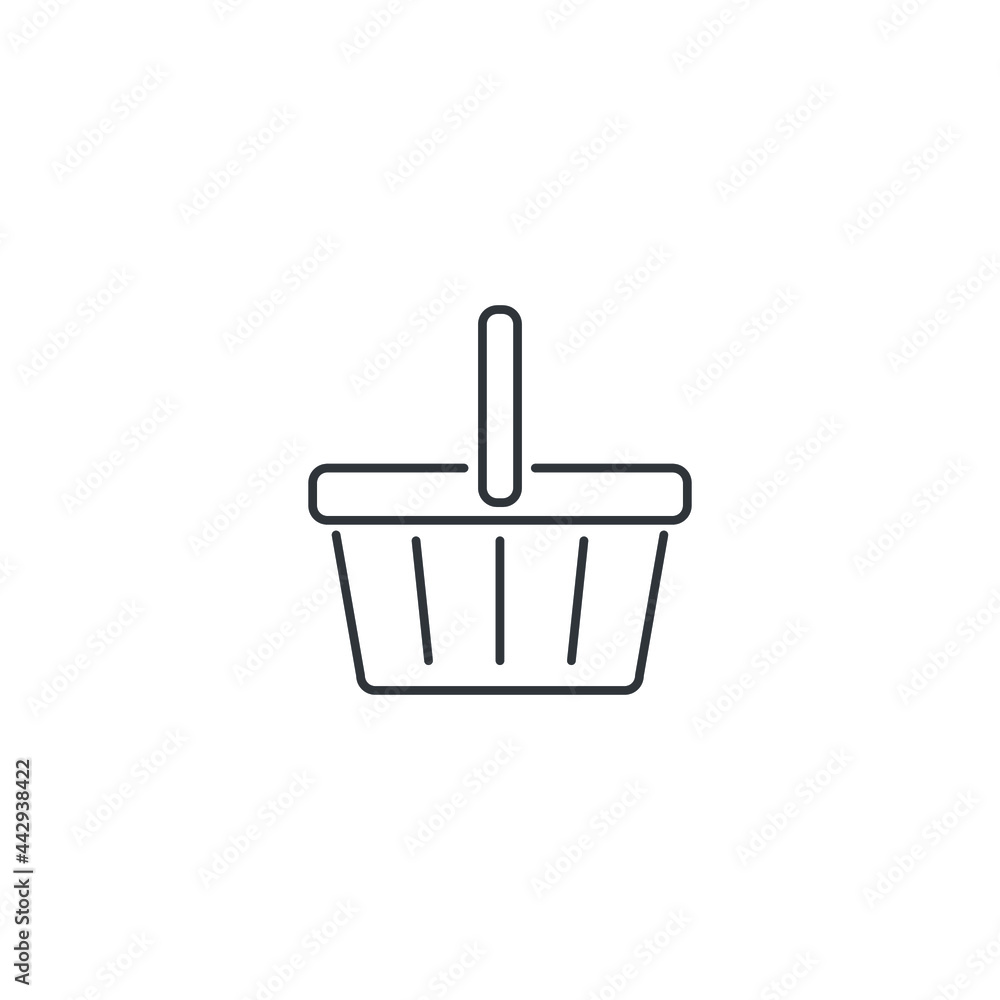 isolated basket sign icon, vector illustration isolated basket sign icon, vector illustration