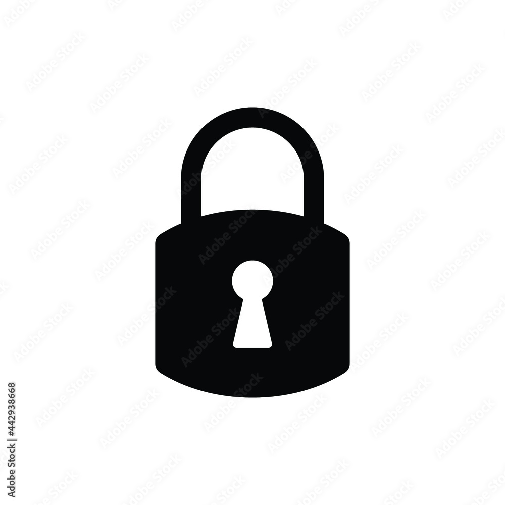 padlock icon design template vector