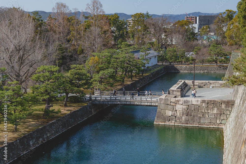 Fototapeta premium 京都二条城 天守台からの眺望