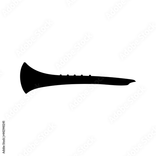 Silhouette image musical instrument pipe