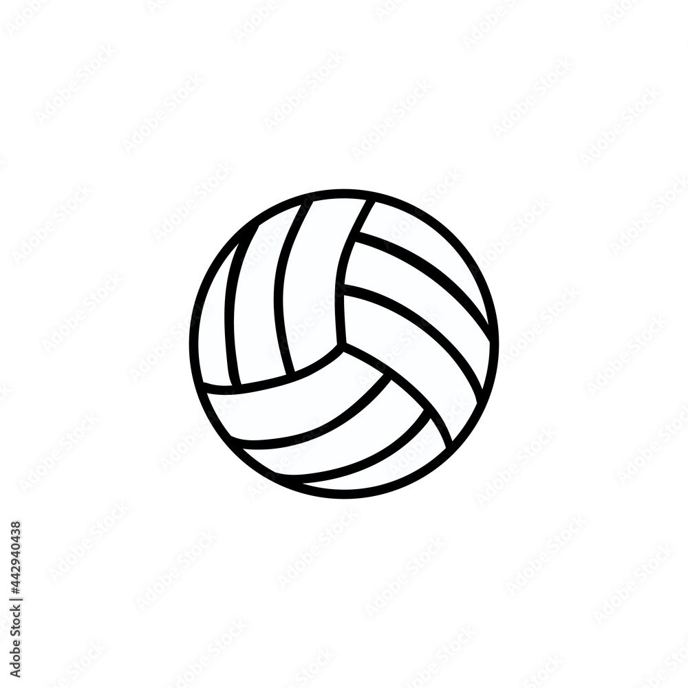Silhouette icon sport volleyball ball