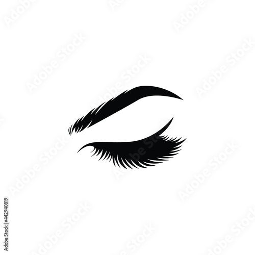 eyelashes logo icon design template vector