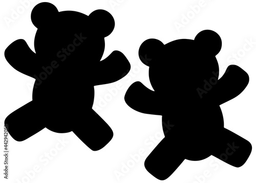 Toy big beautiful bears. Vector image.