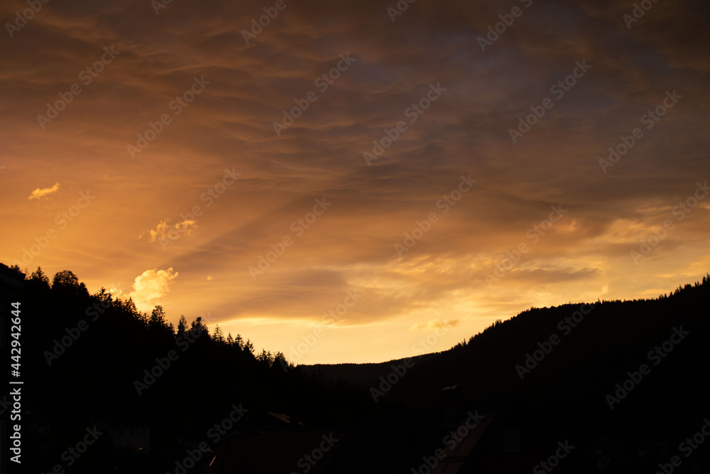 Sonnenuntergang im Schwarzwald