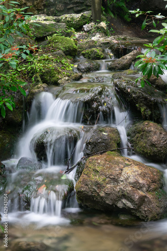 Glistening waterfall at Rainvow Springs  in a tropical environment © Photoman