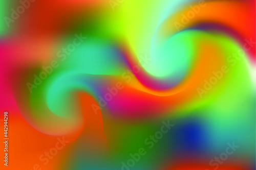 Colorful abstract geometric swirl background. Liquid dynamic swirl gradient waves