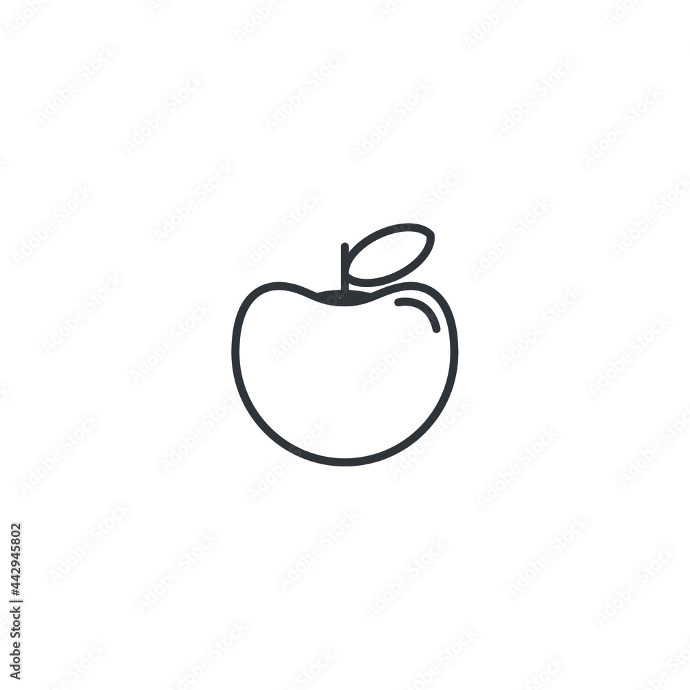 isolated apple sign icon, vector illustration isolated apple sign icon, vector illustration