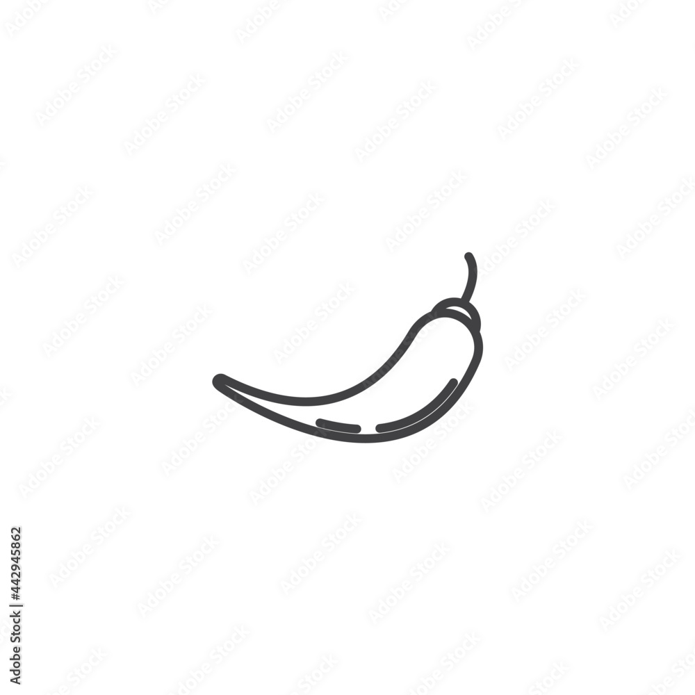isolated chili sign icon, vector illustration isolated chili sign icon, vector illustration