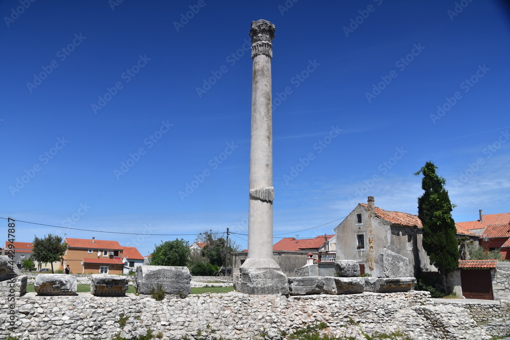 Fototapeta premium Nin, a tourist town in Dalmatia, Croatia