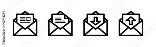 Vector graphic of e-mail icon collection | paper icon | document icon