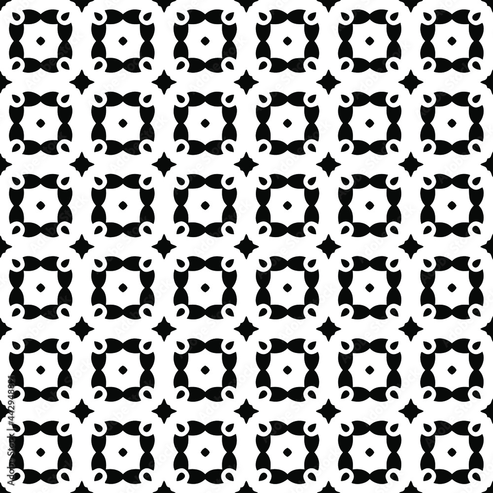 floral seamless pattern background.Geometric ornament for wallpapers and backgrounds. Black and white pattern. floral seamless pattern background.Geometric ornament for wallpapers and backgrounds. Black and white pattern.