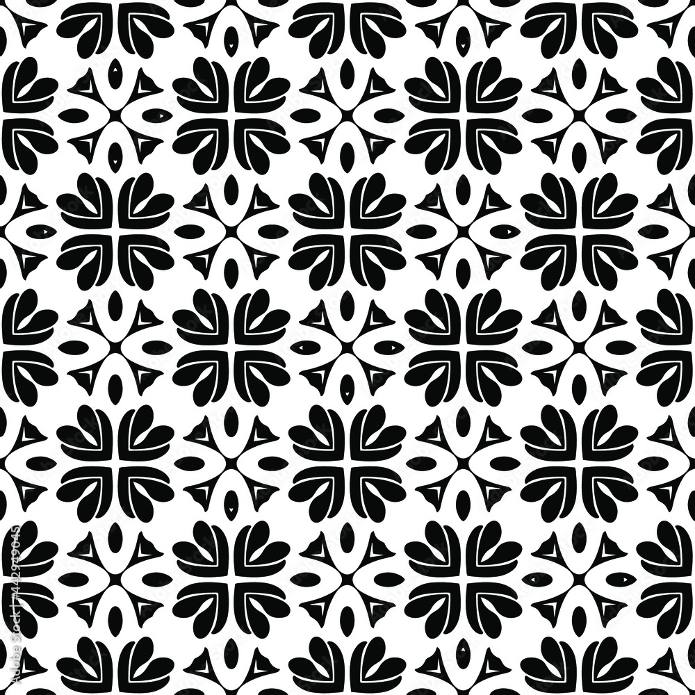 floral seamless pattern background.Geometric ornament for wallpapers and backgrounds. Black and white pattern. floral seamless pattern background.Geometric ornament for wallpapers and backgrounds. Black and white pattern.