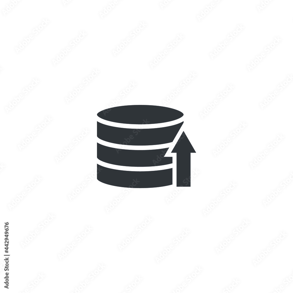 isolated database sign icon, vector illustration isolated database sign icon, vector illustration