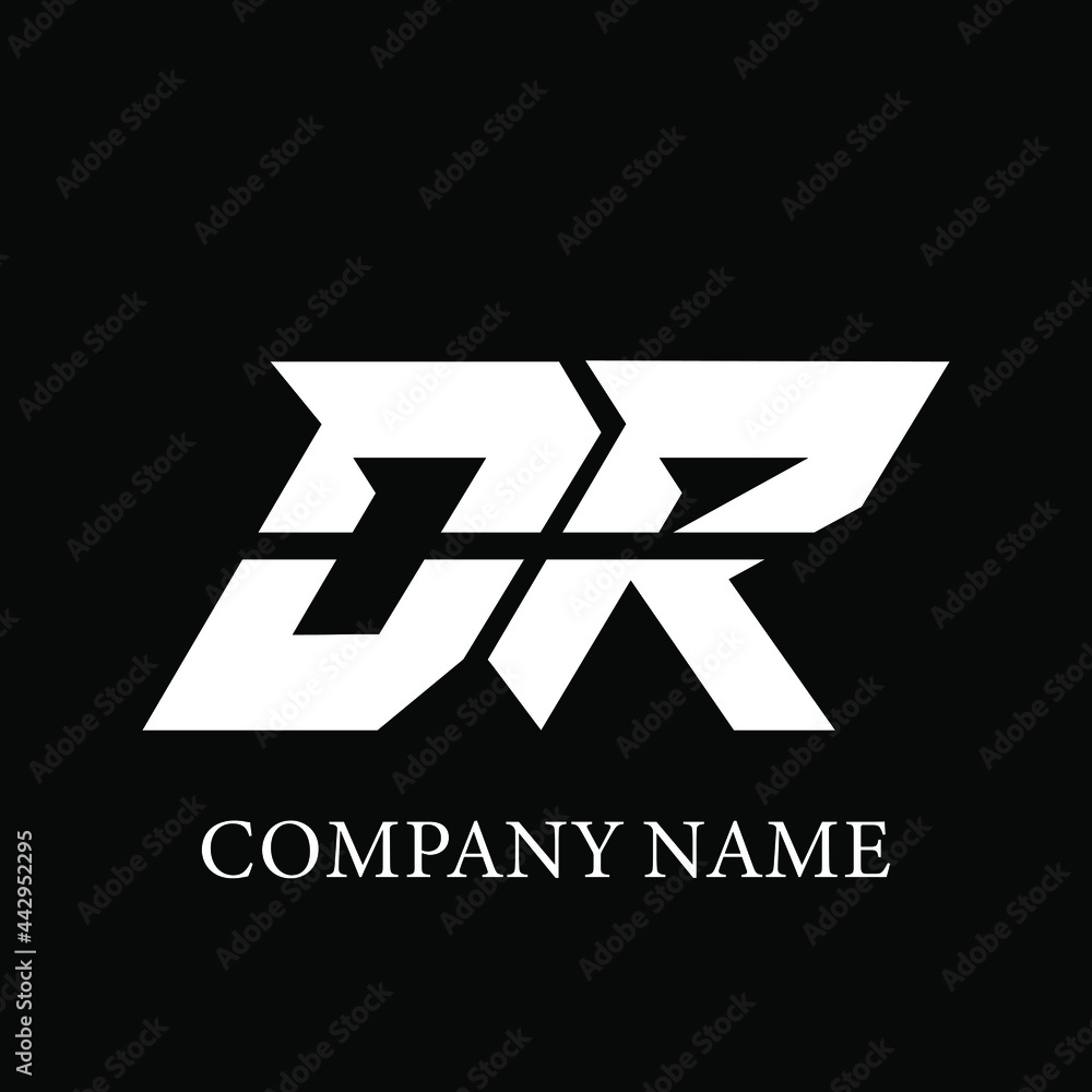 Fototapeta premium DR Logo Design Vector Template. DR Letter Logo Design.