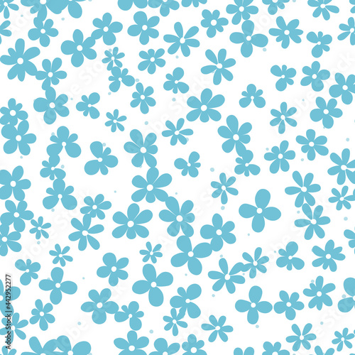 Fototapeta Naklejka Na Ścianę i Meble -  Floral seamless with hand drawn color flowers. Cute summer background. Modern floral compositions. Fashion vector stock illustration for wallpaper, posters, card, fabric, textile
