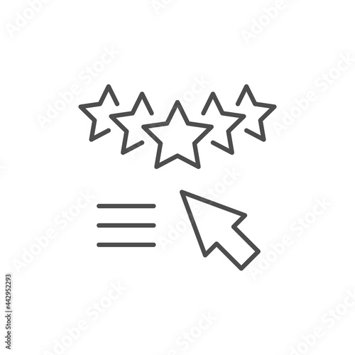 Rating assessment line outline icon