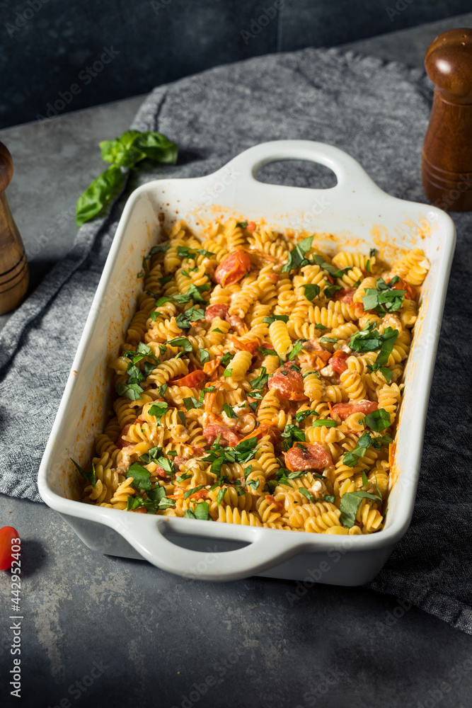 Homemade Trendy Baked Feta Tomato Pasta Homemade Trendy Baked Feta Tomato Pasta