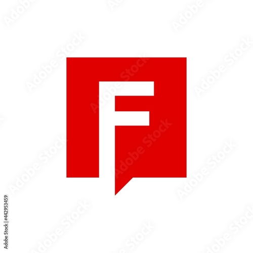 Free Download Initials Letter F with a square. logo design inspiration design - GFXLoad