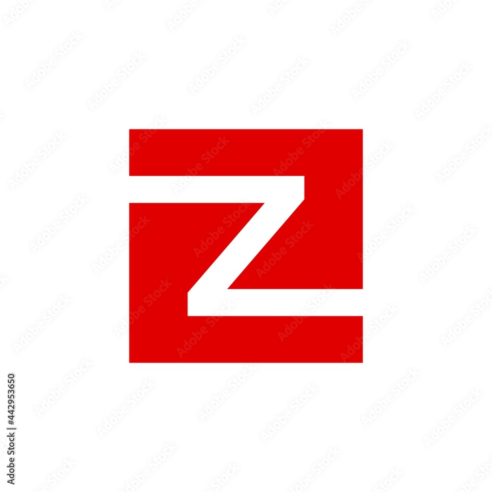 Initials Letter Z with a square. logo design inspiration design Initials Letter Z with a square. logo design inspiration design
