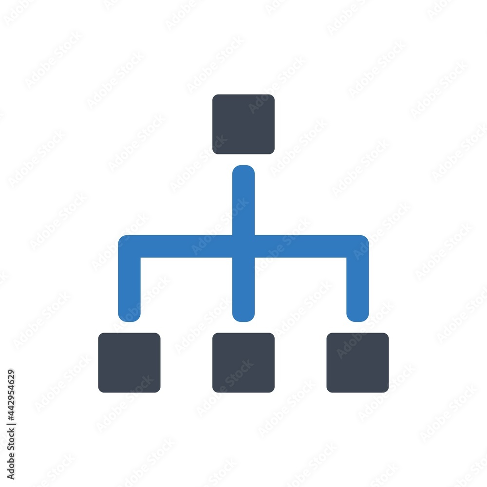 Flowchart hierarchy icon Flowchart hierarchy icon