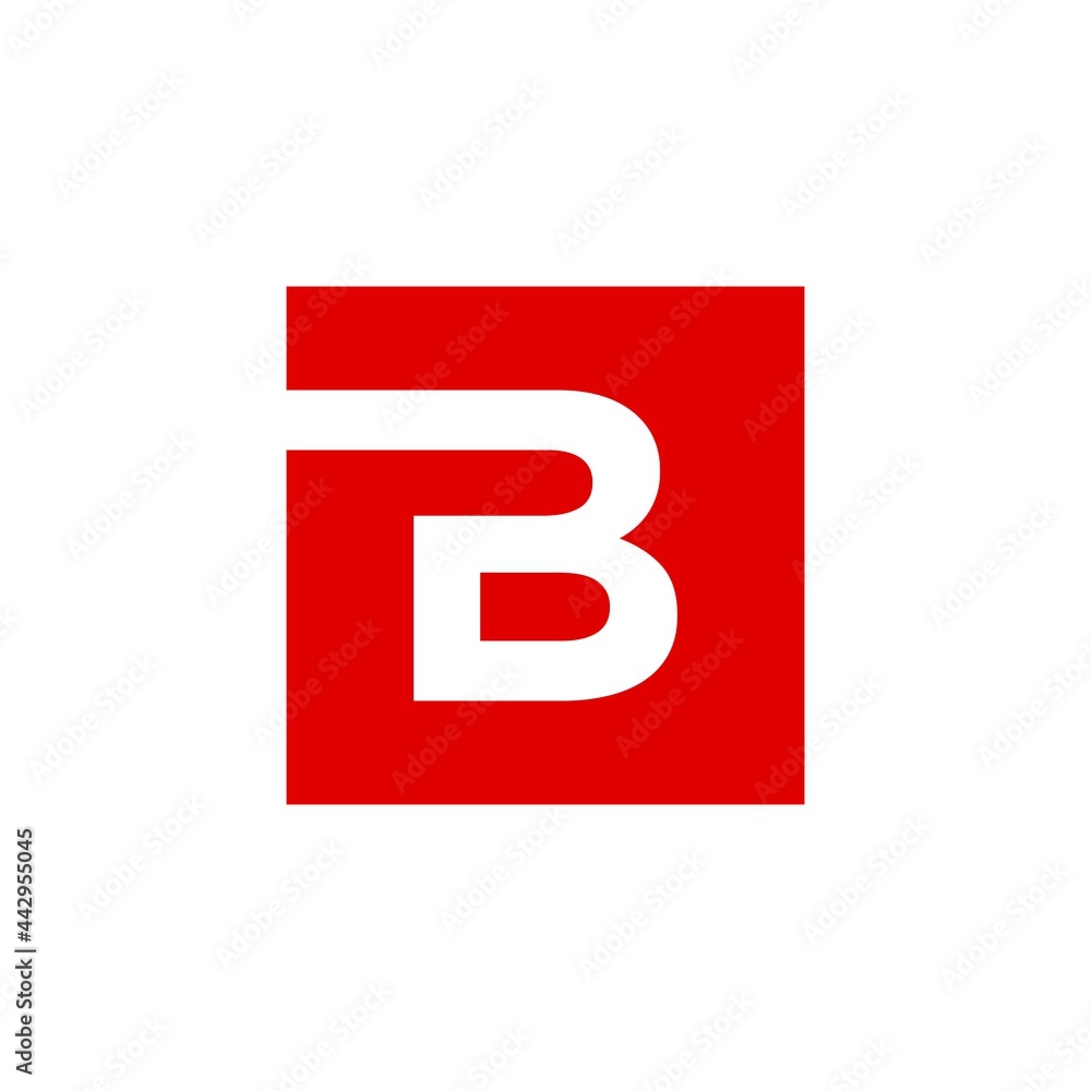 Initials Letter B with a square. logo design inspiration design Initials Letter B with a square. logo design inspiration design