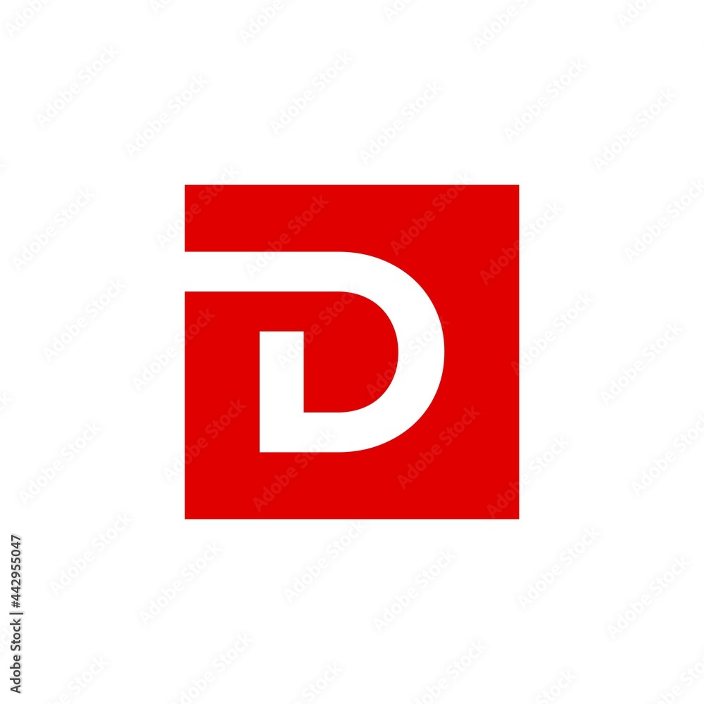 Initials Letter D with a square. logo design inspiration design Initials Letter D with a square. logo design inspiration design